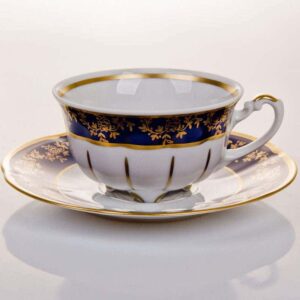 Мария 202 - Кобальт Набор для чая (чашка 200мл+блюдце) на 6 персон farforhouse