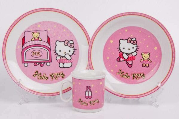 Набор детский 3 предмета Hello Kitty розовый 14361 farforhouse