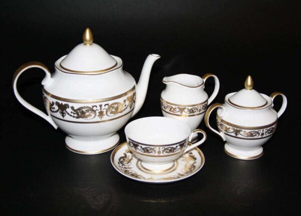 Александрия Голд Чайный сервиз Bavarian Porcelain 15 предметов farforhouse