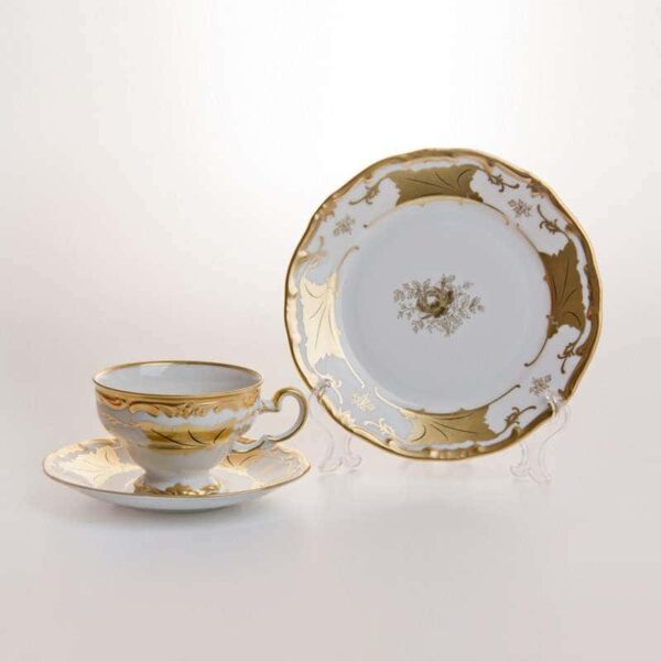 Кленовый лист белый Чайный сервиз Weimar Porcelain 18 предмет farforhouse