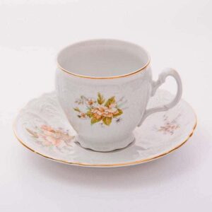 Бернадот Дикий лопух 23011 Чайные чашки с блюдцами высокие на 6 персон 12 предметов farforhouse