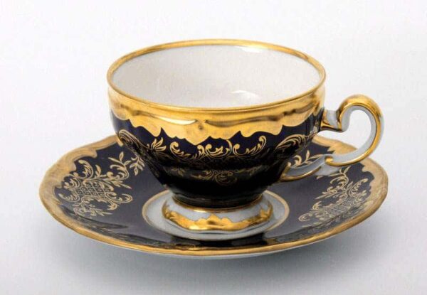 Ювел синий Набор для чая (чашка 160 мл+блюдце) Weimar на 6 персон farforhouse
