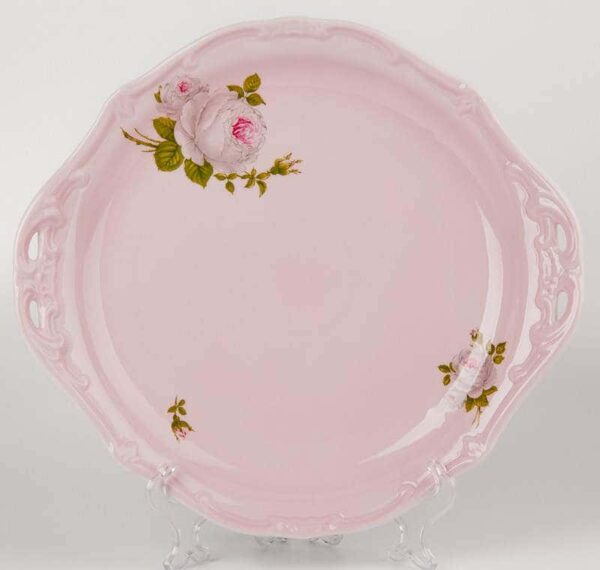 Алвин розовый Блюдо круглое 28 см Weimar Porzellan farforhouse