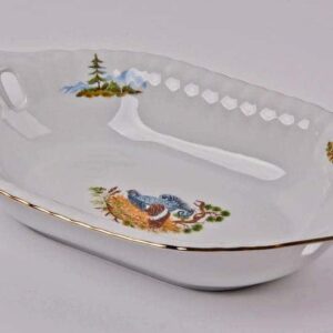 Охота Рельеф Тарелкa для хлеба Bavarian Porcelain farfdorhouse