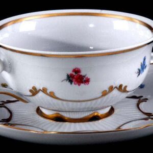 Венеция Роза красная Бульонница Bavarian Porcelain farforhouse