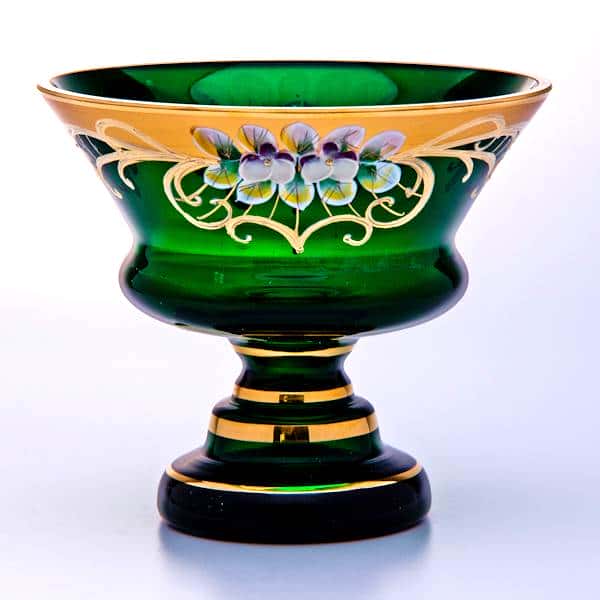 Варенница ваза для варенья Лепка зеленая 15 см farforhouse