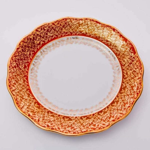 Лист красный Набор тарелок Carlsbad 24 см из фарфора farforhouse