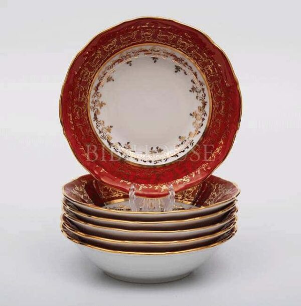 Лист красный Набор салатников Bavarian Porcelain 13 см farforhouse