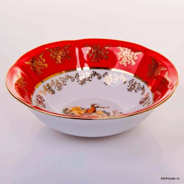 Мария Охота красная Набор салатников Bavarian Porcelain 16 см farforhouse