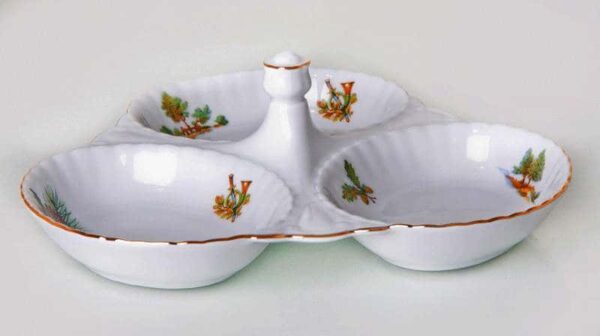 Охота Рельеф 12 см Менажница Bavarian Porcelain farforhouse