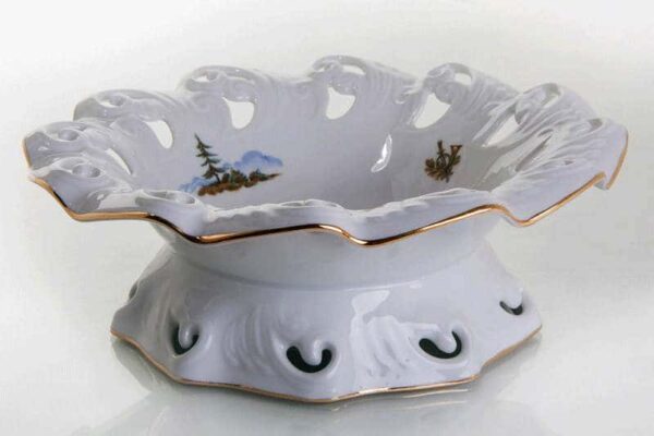 Ваза для фруктов Охота Рельеф Bavarian Porcelain farforhouse