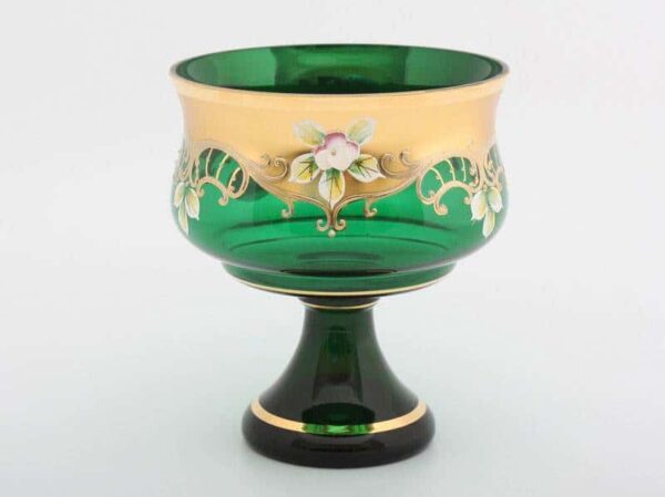 Варенница ваза для варенья Лепка зеленая Potochka farforhouse