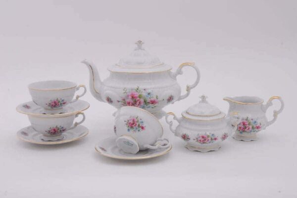 Чайный сервиз 6 персон 15 предметов Соната Розовые цветы 05719 2