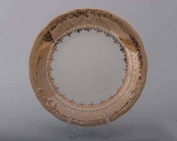 Лист бежевый Блюдо круглое Bavarian Porcelain 30 см. 2