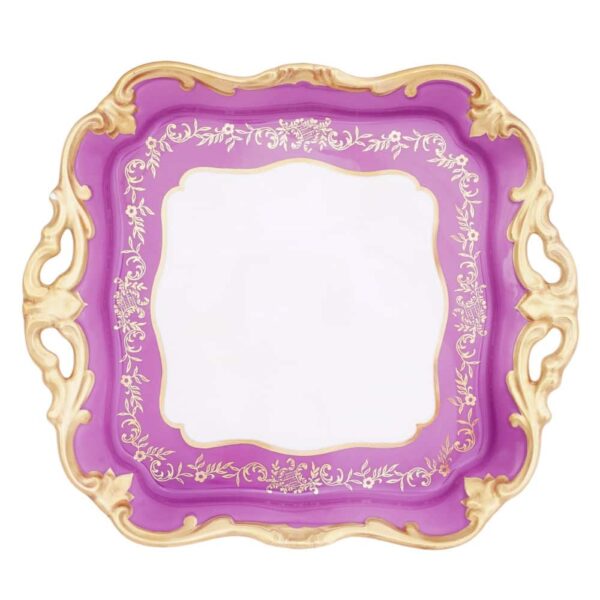 Ювел Фиолетовый Блюдо квадратное Weimar Porzellan 21 см 2
