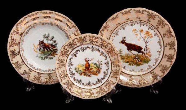Охота медовая Набор тарелок для сервировки стола Bavarian Porcelain 2
