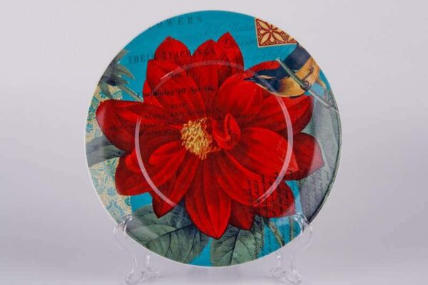 Красный цветок Тарелка из керамики Waechtersbach 21 см 2