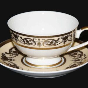 Александрия Кремовый с золотом Набор для чая (чашка 200мл+блюдце) Bavarian на 6 персон 2