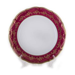 Набор тарелок 25см.6шт."Барокко Красный" Bavarian Porcelain 2