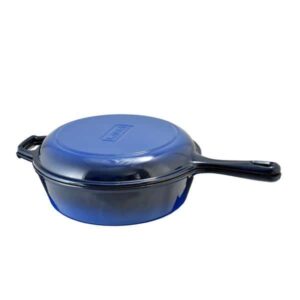 Чугунная сковорода LAVA Blue с крышкой COMBO 2,90 л, 26 см 2