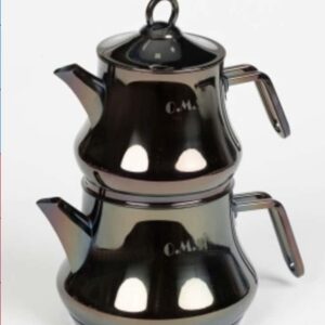 Набор чайников : заварник 1 л, чайник 2л, цв.чёрный (8100-L-Bk) OMS 2