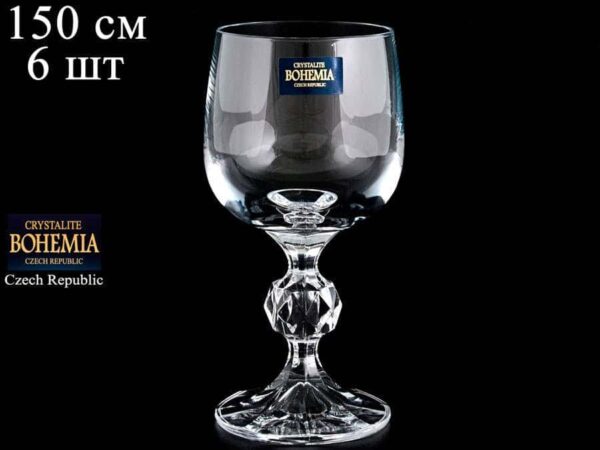 STERNA Клаудиа без декора Набор бокалов для вина Crystalite Bohemia 150 мл 2