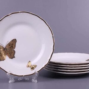 Магнолия Золотые бабочки Набор тарелок MZ 17 см 2
