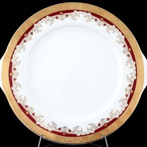 Кристина Красная Лилия Тарелка для торта Thun 27 см 2