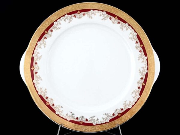 Кристина Красная Лилия Тарелка для торта Thun 27 см 2