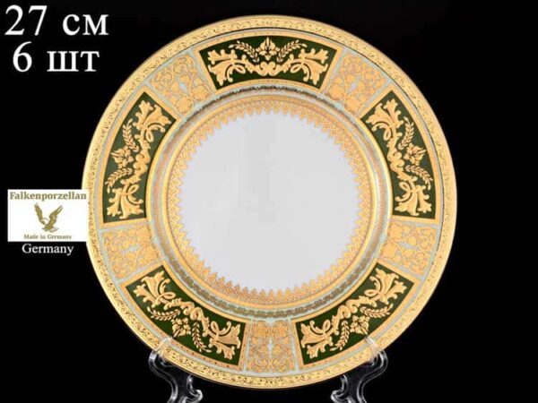 Diadem Green Mint Gold Набор тарелок FalkenPorzellan 27 см (6 шт) 2