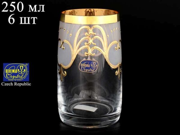 Клаудия Эксклюзив Набор стаканов для воды 250 мл Bohemia Crystal (6 шт) 2