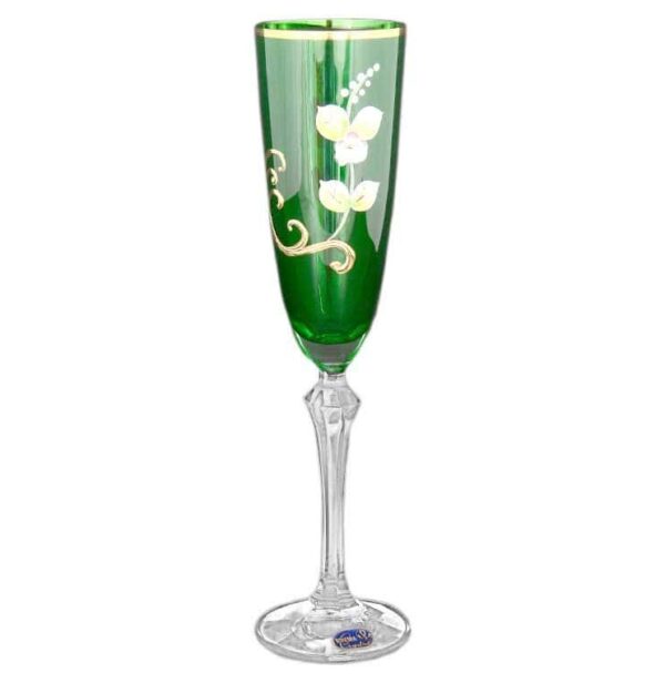 Фужер для шампанского Зеленый Crystalex Bohemia 200 мл 2