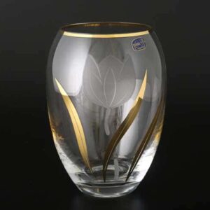Матовый тюльпан Кристалекс 27543 Ваза для цветов Bohemia Crystal 18 см 2