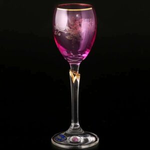 Lilly 20754 розовые Набор рюмок для водки 70 мл (6 шт) Кристалекс 2