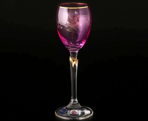 Lilly 20754 розовые Набор рюмок для водки 70 мл (6 шт) Кристалекс 2