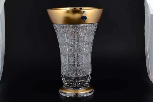 Снежинка Золото Ваза для цветов Sonne Crystal 35 см 2