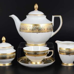 Arabesque Greenshadow Gold Чайный сервиз FalkenPorzellan на 6 персон 17 предметов 2