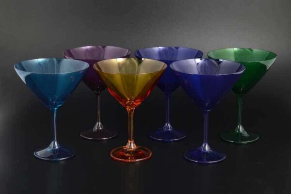 KLARA цветные Набор бокалов для мартини Crystalite 280 мл (6 шт) 2