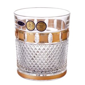 Набор стаканов для виски хрусталь с золотом Филиция Bohemia Max Crystal 320 мл(6 шт) 2