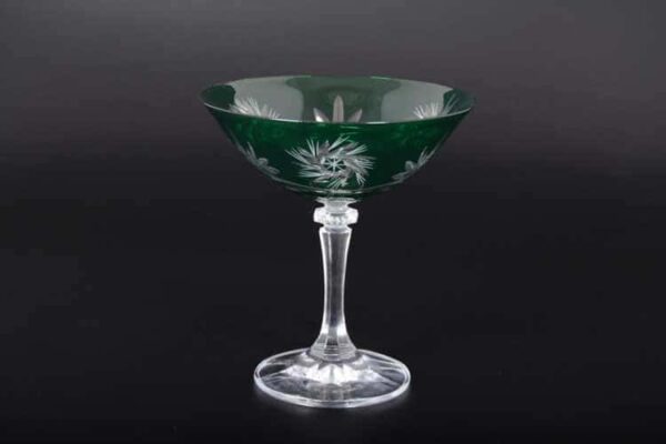 Цветной хрусталь Набор бокалов для мартини 200 мл Bohemia Crystal зеленый 2