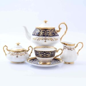Чайный сервиз CLARICE COBALT GOLD Prouna на 6 персон 17 предметов 2