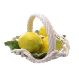 Корзина декоративная с волнистым краем Orgia с лимонами 20 см 2