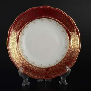 Красная паутинка б/т AL Набор глубоких тарелок Royal Porcelain 23 см farforhouse