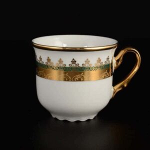 Чашка кофейная 150 мл Констанция Изумруд Золотой орнамент Thun farforhouse