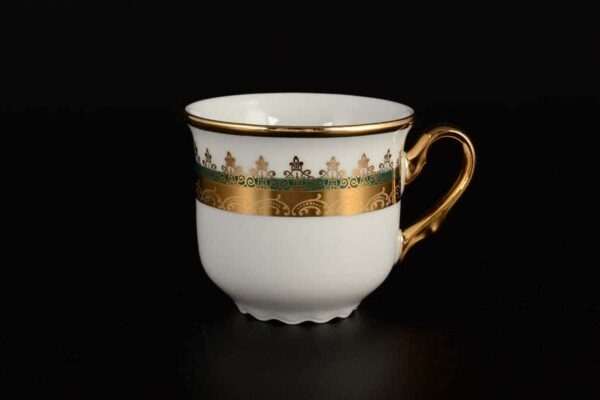 Чашка кофейная 150 мл Констанция Изумруд Золотой орнамент Thun farforhouse
