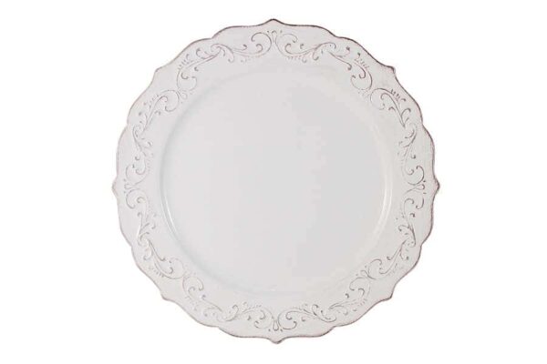 Тарелка обеденная Винтаж (белый) farforhouse