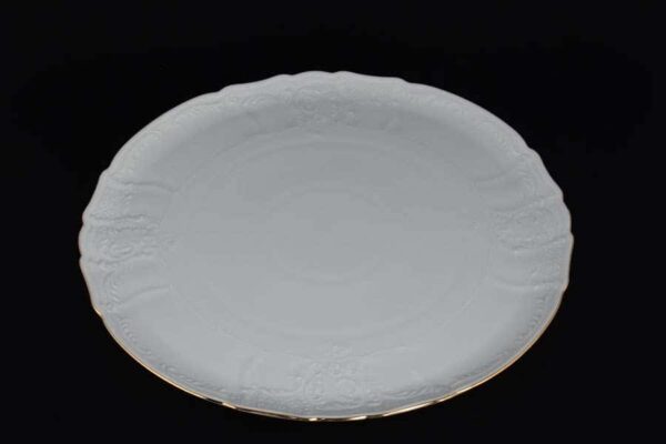 Бернадотт Белый узор Тарелка для торта 32 см farforhouse