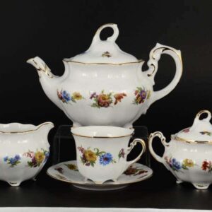 Болеро Весенний букет Чайный сервиз Royal Czech Porcelain на 6 персон 17 предметов farforhouse
