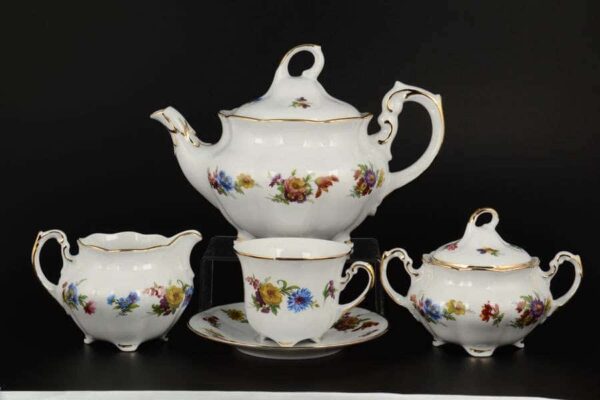 Болеро Весенний букет Чайный сервиз Royal Czech Porcelain на 6 персон 17 предметов farforhouse