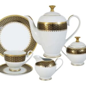 Чайный сервиз Чёрное золото 23 предмета на 6 персон Midori  Китай farforhouse